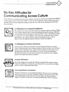 thumbnail of Six-Key-Attitudes-for-Communicating-Across-Culture